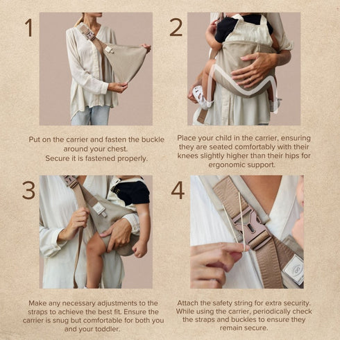 Toddler Carrier in Blue Jeans